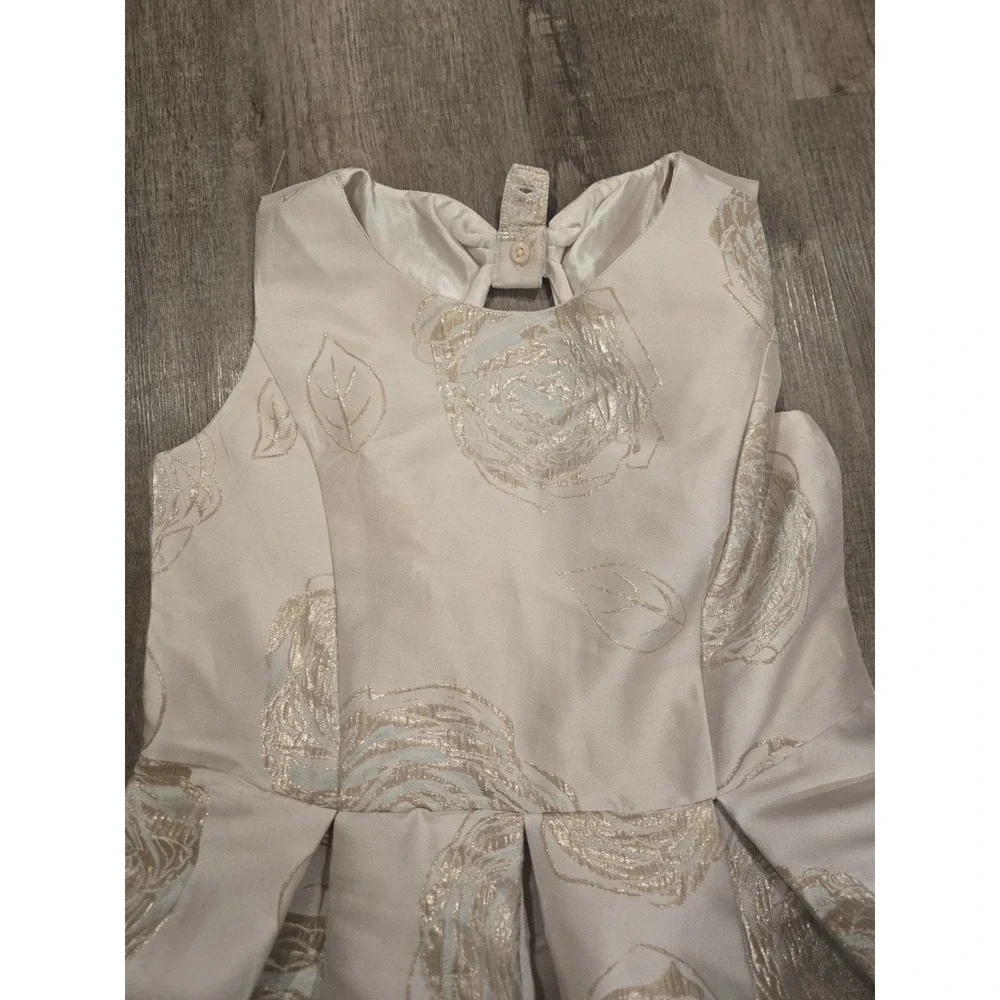 Children's Place Girls 12 Rose Pink Metallic‎ Pattern Fancy Dress